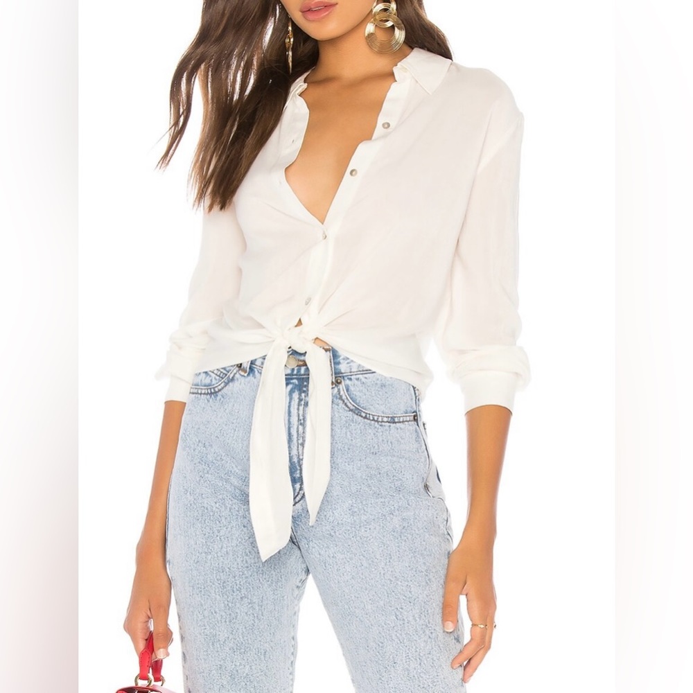 Superdown Carrie Button Up Blouse - image 1